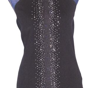 Vila Milano elegant black sleeves sequinted with Lace  Top